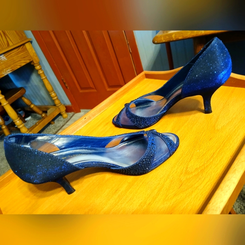 Jeweled Kitten heels